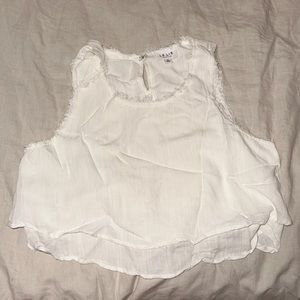 3/$20 white flowy crop top